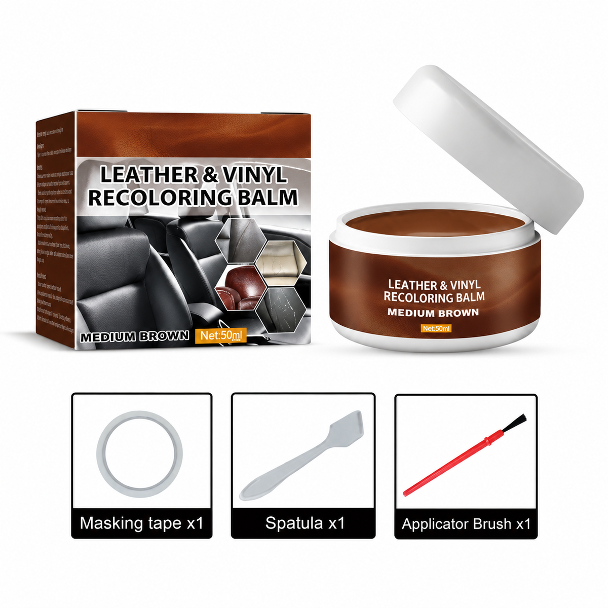 Leather Repair Paste – Fills scratches & scuffs, restores texture.👞