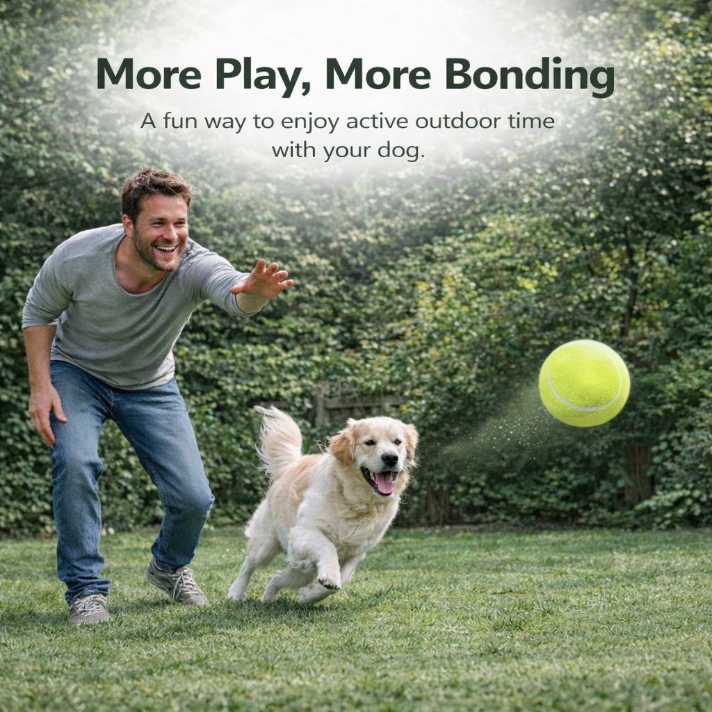 Northao™The Giant Fun Your Dog Can't Put Down | 9.5″ Oversized Tennis Ball Dog Toy – Stimulate Their Instinct to Chase & Beat Boredom