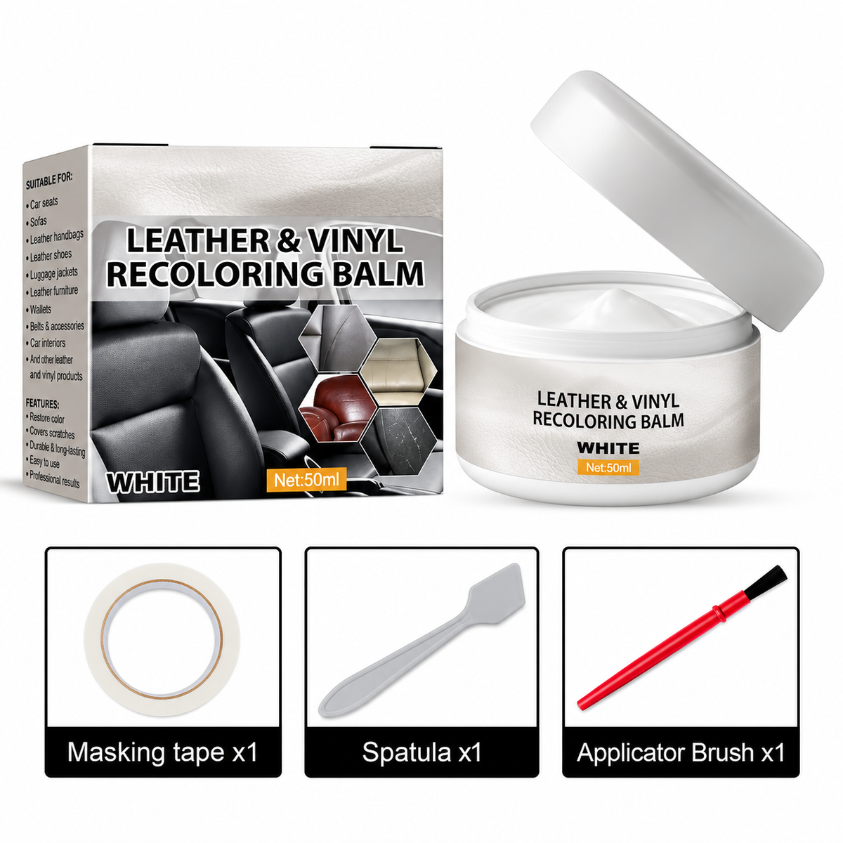 Leather Repair Paste – Fills scratches & scuffs, restores texture.👞